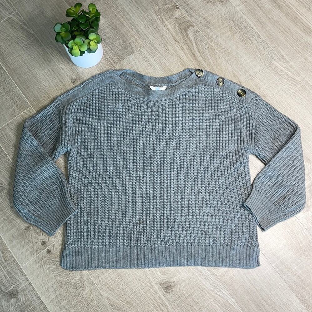 Time And Tru Gray Ribbed Knit Long Sleeve Sweater Women’s Plus Size XXXL